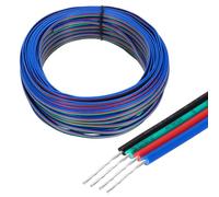 sourcing map 26 Gauge 4 Conductor Electrical Wire Tinned Copper Cable 98FT Flexible Stranded Hook-up Wire for LED Strips Lamps Residential Wiring Car Circuit
