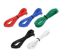 sourcing map 26 Gauge Silicone Wire 26AWG Electrical Wire Stranded Wire Flexible Tinned Copper Wire High Temp Hookup Wire 5 Color 1.5m/4.92ft for Car Model Electric Appliances 5pcs