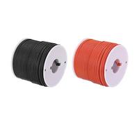 sourcing map 26 Gauge Silicone Wire 26AWG Electrical Wire Stranded Wire Flexible Tinned Copper Wire High Temp Hookup Wire Spool Black and Red 60m/197ft for Car Model Electric Appliances 2pcs
