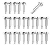 sourcing map 26 Pcs 304 Stainless Steel Shoulder Bolt 5mm Shoulder Dia 18mm Shoulder Length M4x0.7 Thread Hex Socket Shoulder Bolts for Hydraulic Injection Molding Machinery Industries