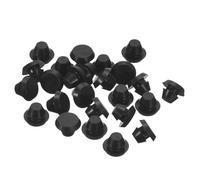 sourcing map 26 Pcs Silicone Plugs, Rubber Round Snap in Locking Hole Plugs for 5-5.5mm Hole, Hole Stoppers Waterproof Hole Plug for Metal Tube, Furniture End Caps Inserts, Black