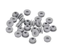 sourcing map 26 Pcs Silicone Plugs, Rubber Round Snap in Locking Hole Plugs for 6.5-7mm Hole, Hole Stoppers Waterproof Hole Plug for Metal Tube, Furniture End Caps Inserts, Gray