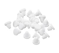 sourcing map 26 Pcs Silicone Plugs, Rubber Round Snap in Locking Hole Plugs for 6-7mm Hole, Hole Stoppers Waterproof Hole Plug for Metal Tube, Furniture End Caps Inserts, White