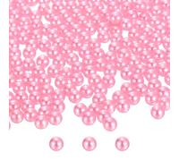sourcing map 2600pcs 6mm Pink Pearl Beads ABS Faux Pearls Vase Fillers 300g Ornament Filler for Crafts Centerpieces Jewelry Making Aquarium Decoration
