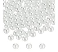 sourcing map 2600pcs 6mm White Pearl Beads ABS Faux Pearls Vase Fillers 300g Ornament Filler for Crafts Centerpieces Jewelry Making Aquarium Decoration