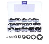 sourcing map 260pcs Internal Tooth Lock Washers Set M2 M2.5 M3 M4 M5 M6 M8 M10 M12 Locking Washers, 65Mn Steel Push Nuts