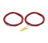 sourcing map 26AWG 2-Conductor Electrical Wire, Tinned Copper 7Ft/2.25M Long Red Black Flexible Extension Cord 300V Parallel Wire With Wire Stripper for LED RGB Cable, DIY Model, 2Pack