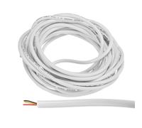 sourcing map 26AWG Electrical Wire 3 Conductors 16FT/5m Power Cable Flexible Extension Signal Signal Cable White for LED Strips Lamps Lighting Power Supply