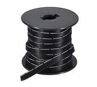 sourcing map 26AWG Ribbon Cable Silicone Wire 6Pin 26 Gauge Ribbon Wire Flat Silicone Cable 15m/50ft Black Stranded Tinned Copper Wire