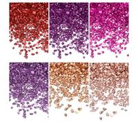 sourcing map 26g Crushed Glass for Crafts, 2-4mm Metallic Irregular Glass Chips Sprinkles Reflective Chunky Glitter for Nail Arts Vase Filler DIY Resin Decor, Red Color Series