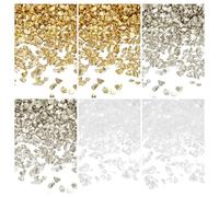 sourcing map 26g Crushed Glass for Crafts, 2-4mm Metallic Irregular Glass Chips Sprinkles Reflective Chunky Glitter for Nail Arts Vase Filler DIY Resin Decor, Silver/Gold/White