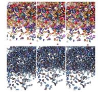 sourcing map 26g Crushed Glass for Crafts, 2-4mm Metallic Irregular Glass Chips Sprinkles Reflective Chunky Glitter for Nail Arts Vase Filler DIY Resin Decor, Multicolor