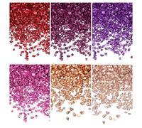 sourcing map 26g Crushed Glass for Crafts, 2-4mm Metallic Irregular Glass Chips Sprinkles Reflective Chunky Glitter for Nail Arts Vase Filler DIY Resin Decor, Pink/Red/Purple/Gold/Blue