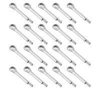 sourcing map 26Pcs 5mmx25mm Zinc-Plated Carbon Steel Cotter Pin, Split Pin Fastener Clips Split Cotter for Household Appliances, Sports Equipment, Car Mechanics Repair (White)