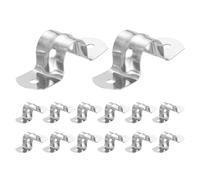 sourcing map 26pcs Conduit Clamp, 1 Hole 16mm Dia Stainless Steel Pipe Strap, U Bracket Single Band Rigid Metal Conduit Hanger for Pipe Fixing, Tube Wire Installation