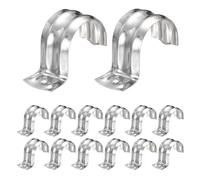 sourcing map 26pcs Conduit Clamp, 1 Hole 32mm Dia Stainless Steel Pipe Strap, Rigid Metal Conduit Hanger for Pipe Fixing, Tube Wire Installation