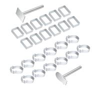 sourcing map 26Pcs Metal Cookie Cutters Set, Aluminum Alloy Cookie Cutter Cookie Baking with Press Stamp for Making Cake Fondant Biscuit Sandwich, Rectangle & Pineapple Shape