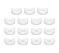 sourcing map 26Pcs Plastic Round Washers, 6mm x 14mm x 3mm White PE Concave Washer Spacer Hardware Machine Fastener for Round Tube Fixing