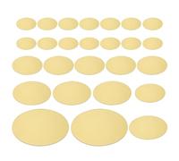 sourcing map 26Pcs Round Mirror Tiles, 150/80/60/30mm PVC Wall Circle Mirror Removable Self-Adhesive Mirror Stickers for Home Decor, DIY Projects (Gold)