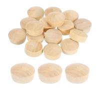 sourcing map 26Pcs Wood Button Plugs, 18.5mm/0.73" Flat Head Hardwood Screw Hole Plug Wooden Caps Buttons Wood Plug for Furniture Woodworking Craft Decor (20mm x 18.5mm)