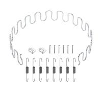 sourcing map 27.6" Upholstery Spring Replacement Kit, Carbon Steel Sagging Cushions Repair Kit Arch Spring with Balance Hooks, S Spring Clips, Screws for Sofa Recliner Chair, Silver