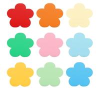sourcing map 27 Pack Flower Cutouts Paper Bulletin Board Decorations Multi-Color 6x5.8 Inch for Teachers DIY Craft Chalkboard Wall Decoration