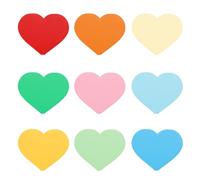 sourcing map 27 Pack Heart Cutouts Paper Bulletin Board Decorations Multi-Color 6x5.2 Inch for Teachers DIY Craft Chalkboard Wall Decoration