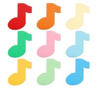 sourcing map 27 Pack Music Note Cutouts Paper Bulletin Board Decorations Multi-Color 6.1x4.9 Inch for Teachers DIY Craft Chalkboard Wall Decoration