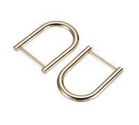 sourcing map 27mm(1.06") U Shape Horseshoe D-Rings Zinc Alloy Screw-in Buckle for DIY Craft, Gold Tone 4pcs