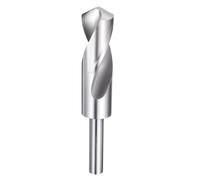 sourcing map 27mm Drill Bit 1/2" Reduced Shank Round 4241 High Speed Steel Uncoated (Bright) 118° Standard Point for Plastic Wood Copper Aluminum Iron Medium Soft Metal