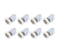 sourcing map 27mm Shower Door Rollers, Sliding Shower Doors Runners Wheels Replacement Copper Rod Pulley for Bathroom Glass Doors 4-6mm, White 8 Pcs