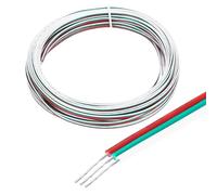 sourcing map 28 Gauge 3 Conductor Electrical Wire Tinned Copper Cable 66FT Flexible Stranded Hook-up Wire for LED Strips Lamps Residential Wiring Car Circuit