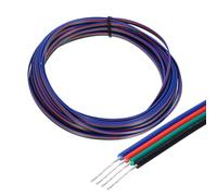 sourcing map 28 Gauge 4 Conductor Electrical Wire Tinned Copper Cable 25FT Flexible Stranded Hook-up Wire for LED Strips Lamps Residential Wiring Car Circuit