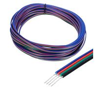 sourcing map 28 Gauge 4 Conductor Electrical Wire Tinned Copper Cable 39FT Flexible Stranded Hook-up Wire for LED Strips Lamps Residential Wiring Car Circuit