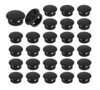 sourcing map 28 Pcs Round Plastic Plug, Black Tubing End Cap Plugs, 10mm(0.39 Inch) Furniture Leg Pipe Insert, Glide Protection for Chair, Sofa, Table, Shelf
