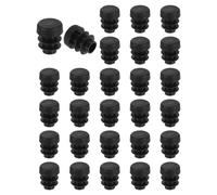 sourcing map 28 Pcs Round Plastic Plug, Black Tubing End Cap Plugs, 12mm(0.47 Inch) Furniture Leg Pipe Insert, Glide Protection for Chair, Sofa, Table, Shelf