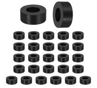 sourcing map 28 Pcs Round Rubber Spacers 13/16" OD x 3/8" ID x 5/16" Thickness Multi Purpose Anti Vibration Rubber Bushing Spacer Washer Fit for Home Car Accessories, Black