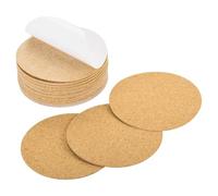 sourcing map 28 Pcs Self Adhesive Cork for Coaster, 90mm/3.54inch Round Backing Cork Tiles Mats for Wine Glass Cup Mug DIY Crafts (1mm Thick)