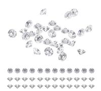 sourcing map 280Pcs Diamond Decoration Cubic Zirconia, 3A CZ Stones 1.6mm Loose Gemstone Fake Diamonds Round Cut Vase Fillers Gems Pointed Back for Jewelry Making DIY Earrings Necklace, Clear