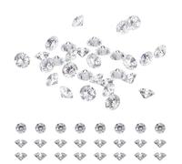 sourcing map 280Pcs Diamond Decoration Cubic Zirconia, 3A CZ Stones 2.5mm Loose Gemstone Fake Diamonds Round Cut Vase Fillers Gems Pointed Back for Jewelry Making DIY Earrings Necklace, Clear