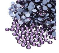 sourcing map 288 Pcs Hotfix Rhinestones Flatback Crystal Glass Gems for Crafts Clothes DIY Decoration(SS34 7.3mm,Pale Purple)