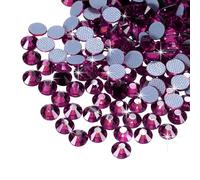 sourcing map 2880 Pcs Hotfix Rhinestones Flatback Crystal Glass Gems Art Rhinestones for Crafts Clothes DIY Decoration(SS8 2.5mm,Deep Purple)