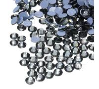 sourcing map 2880 Pcs Hotfix Rhinestones Flatback Crystal Glass Gems Art Rhinestones for Crafts Clothes DIY Decoration(SS8 2.5mm,Transparent Black)