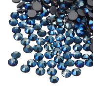 sourcing map 2880 Pcs Hotfix Rhinestones Flatback Crystal Glass Gems Art Rhinestones for Crafts Clothes DIY Decoration(SS10 2.9mm,Navy Blue Color)