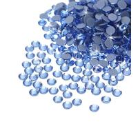sourcing map 2880 Pcs Hotfix Rhinestones Flatback Crystal Glass Gems Art Rhinestones for Crafts Clothes DIY Decoration(SS8 2.5mm,Light Blue)