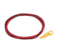 sourcing map 28AWG 2-Conductor Electrical Wire, Tinned Copper 15Ft/4.5M Long Red Black Flexible Extension Cord 300V Parallel Wire With Wire Stripper for LED RGB Cable, DIY Model