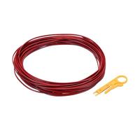 sourcing map 28AWG 2-Conductor Electrical Wire, Tinned Copper 33Ft/10M Long Red Black Flexible Extension Cord 300V Parallel Wire With Wire Stripper for LED RGB Cable, DIY Model