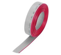sourcing map 28AWG IDC Wire Flat Ribbon Cable 3 m/9.8ft Length 1.27mm Pitch 12 Pin Gray for JTAG/ISP Connecting