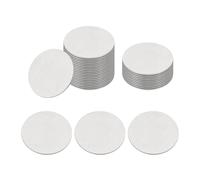 sourcing map 28mm Stainless Steel Disc, 100Pcs Metal Stamping Blanks Tags Circle Round Metal Plate Strike DIY for Laser Engraving Stamping Craft Name Tag Jewelry Making, (1mm Thick)