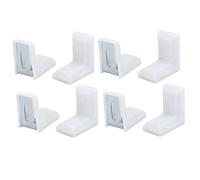 sourcing map 28mmx17mmx28mm Plastic L Shaped Cover Right Angle Corner Brace Bracket 8pcs